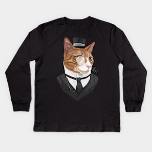 Mister Whiskers Kids Long Sleeve T-Shirt